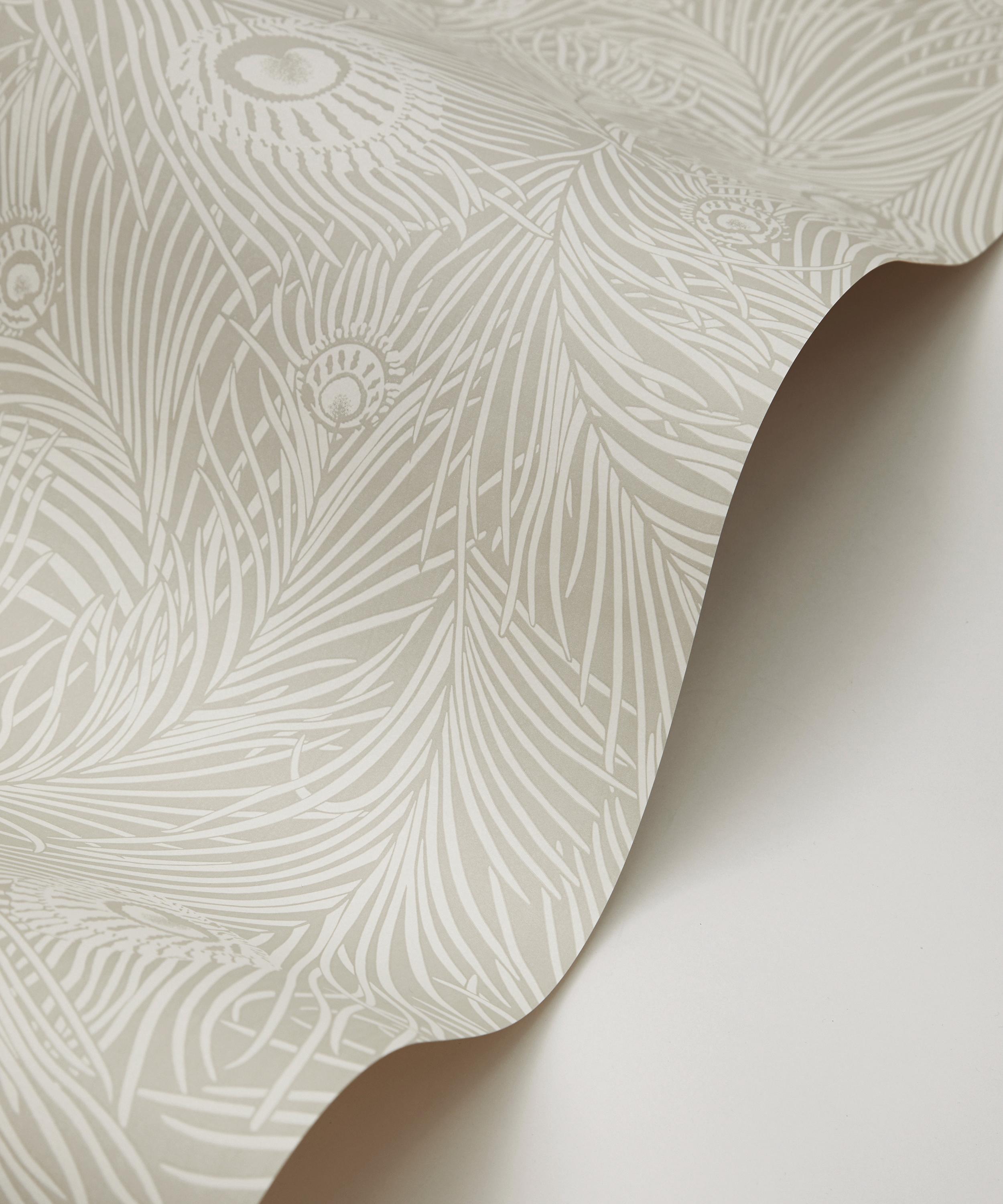Liberty Interiors - Hera Plume Wallpaper in Pewter White image number 1