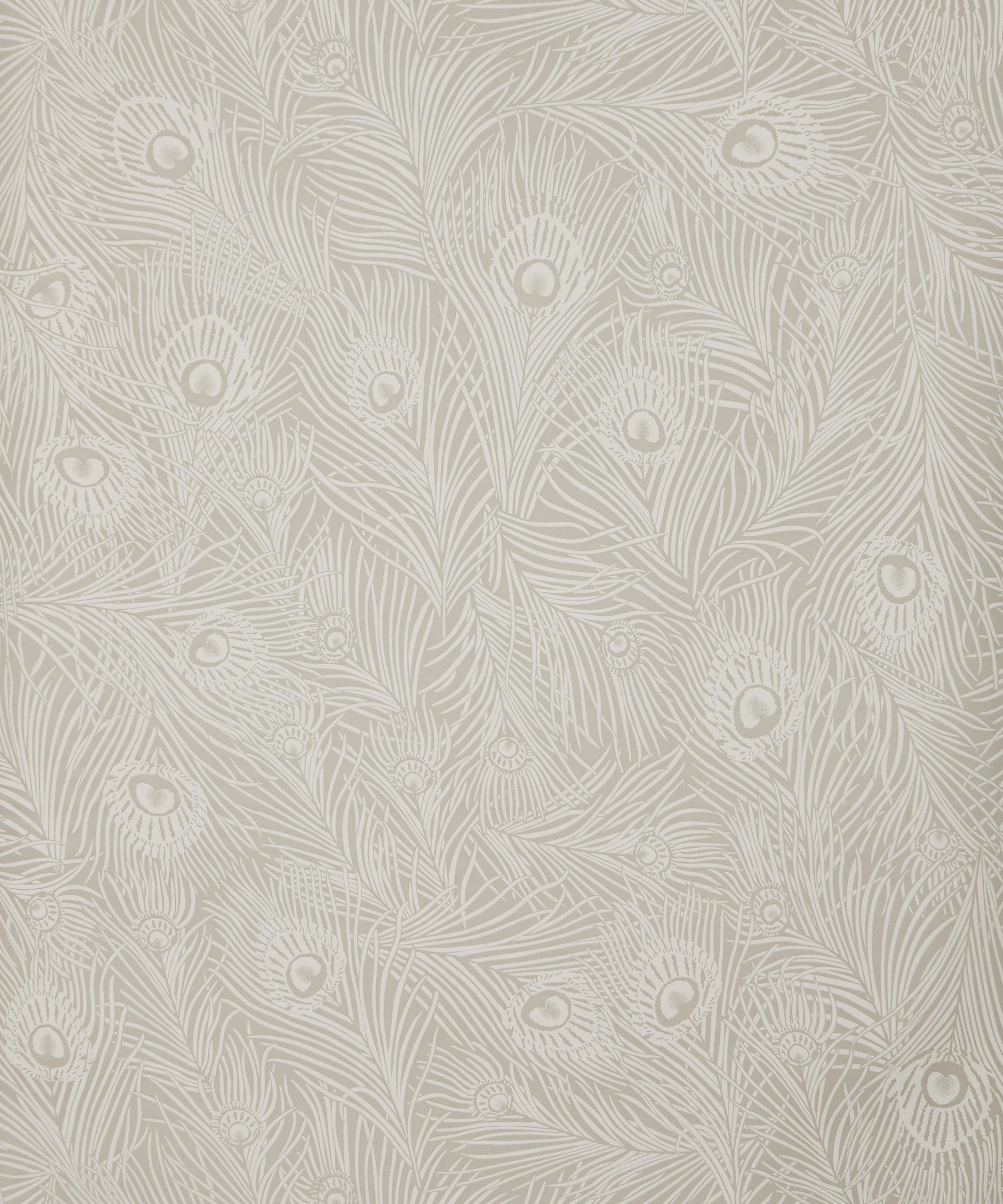 Liberty Interiors - Hera Plume Wallpaper in Pewter White image number 2