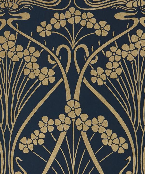 Liberty Interiors - Ianthe Mono Wallpaper in Lapis image number null
