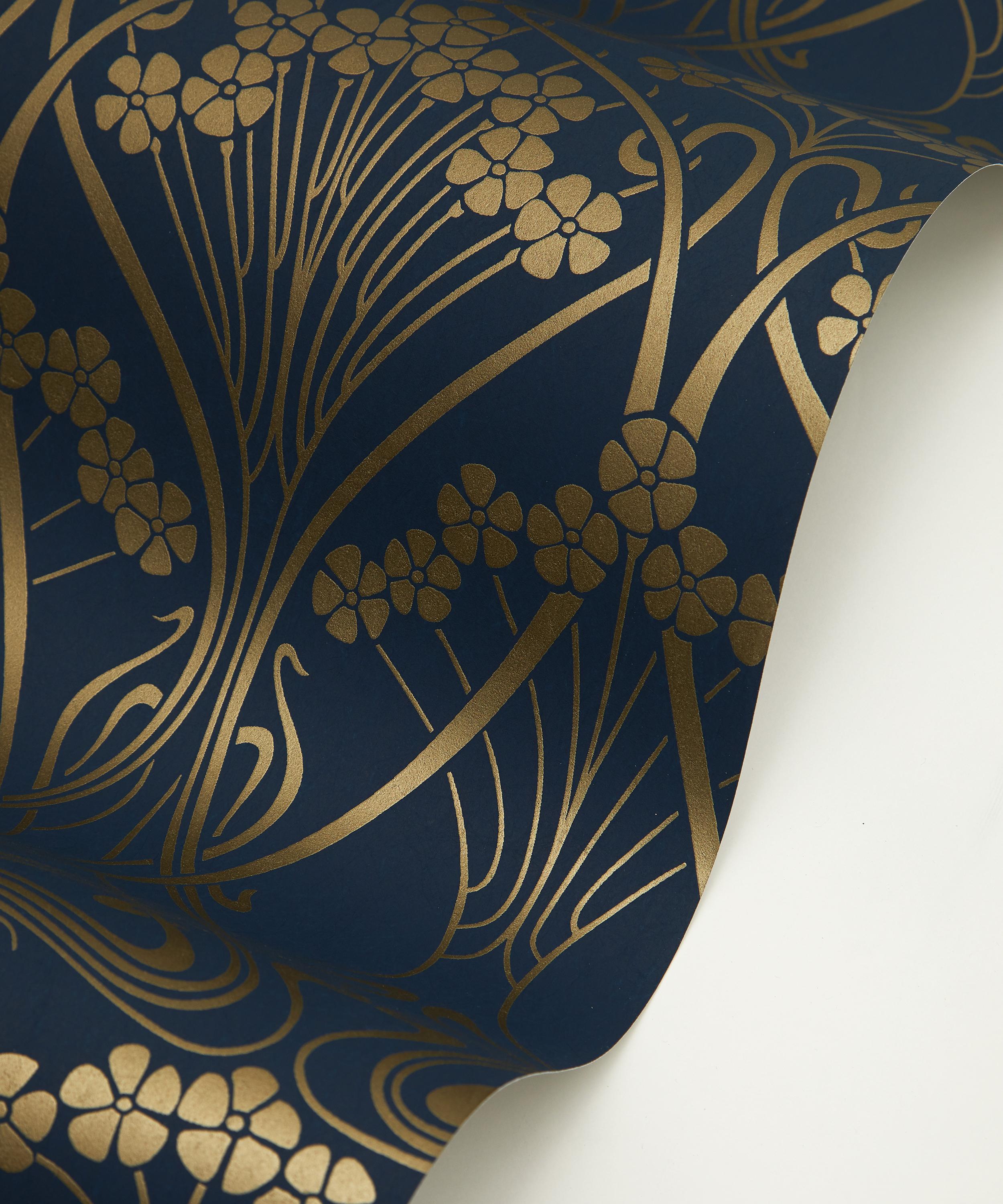 Liberty Interiors - Ianthe Mono Wallpaper in Lapis image number 1