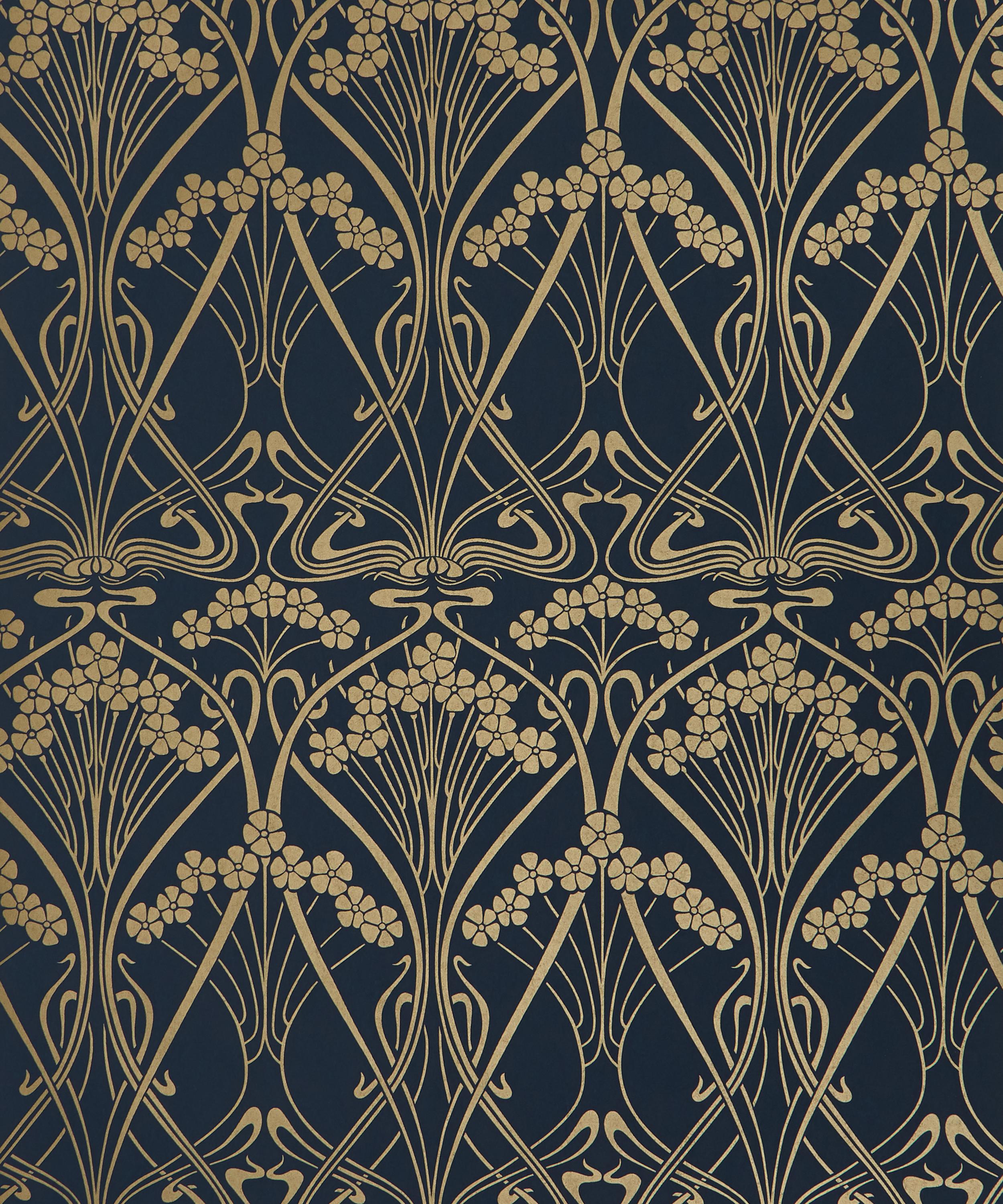 Liberty Interiors - Ianthe Mono Wallpaper in Lapis image number 2