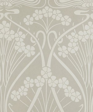 Liberty Interiors - Ianthe Mono Wallpaper in Pewter White image number 0