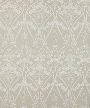 Liberty Interiors - Ianthe Mono Wallpaper in Pewter White image number 2