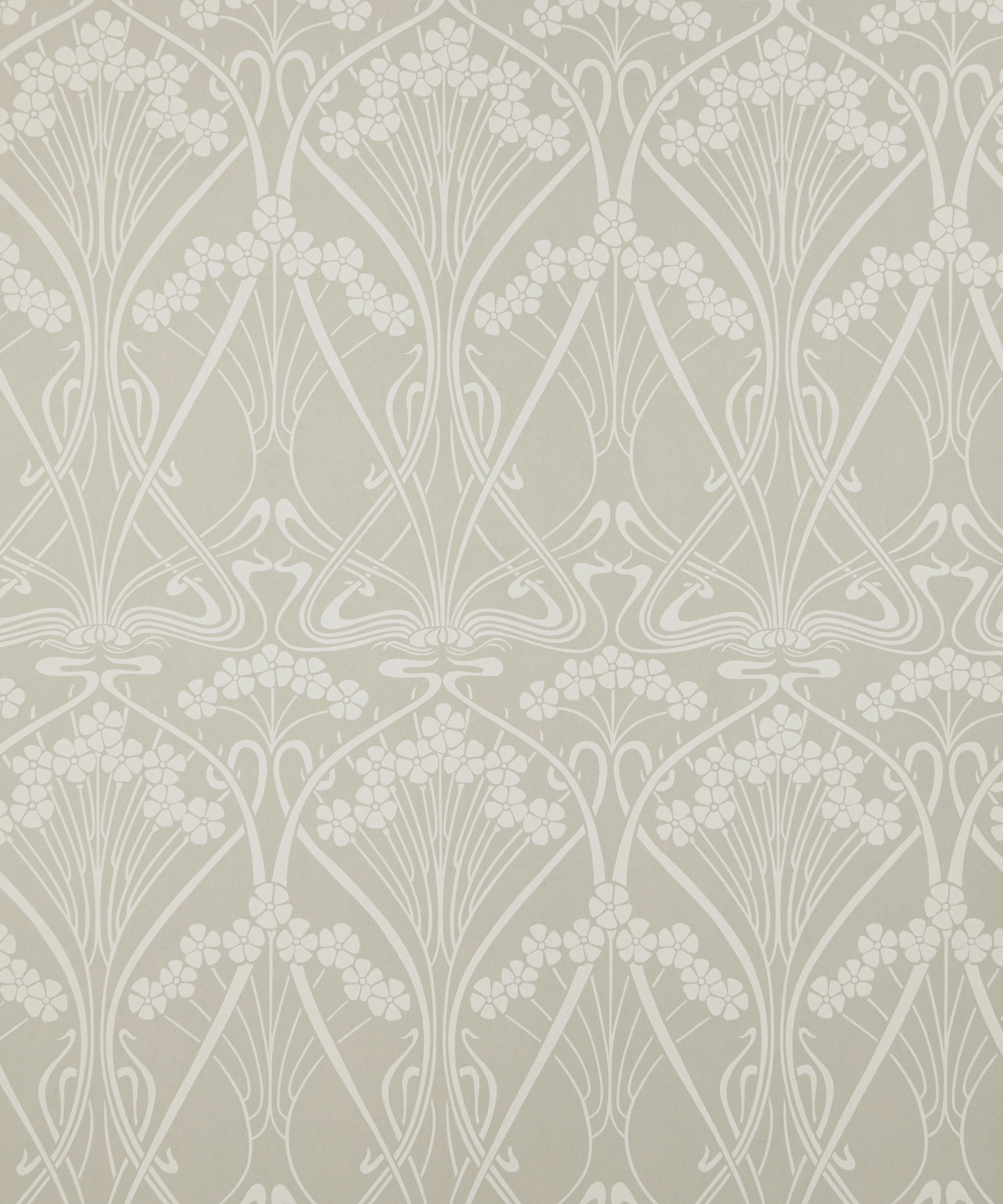 Liberty Interiors - Ianthe Mono Wallpaper in Pewter White image number 2