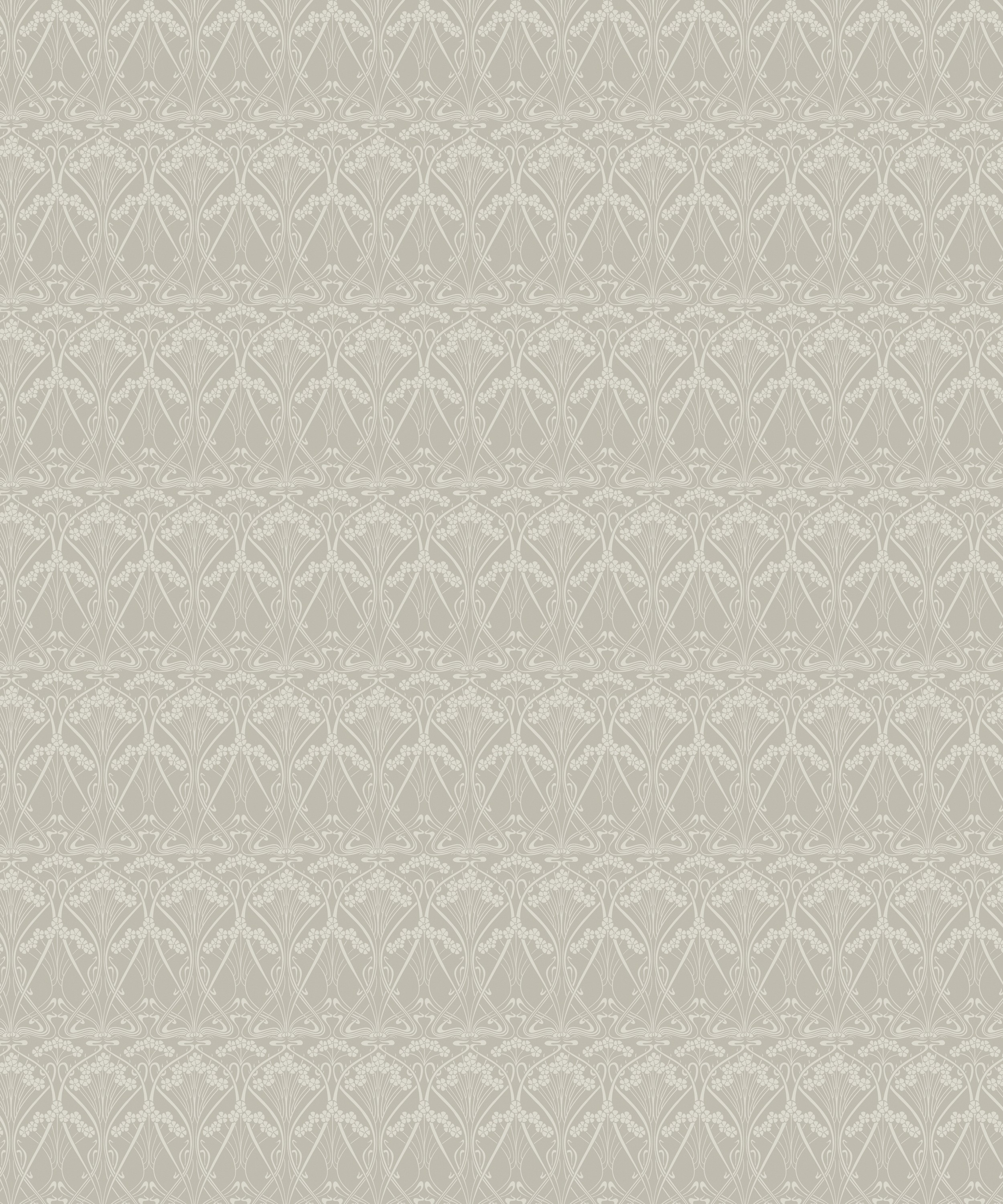 Liberty Interiors - Ianthe Mono Wallpaper in Pewter White image number 4