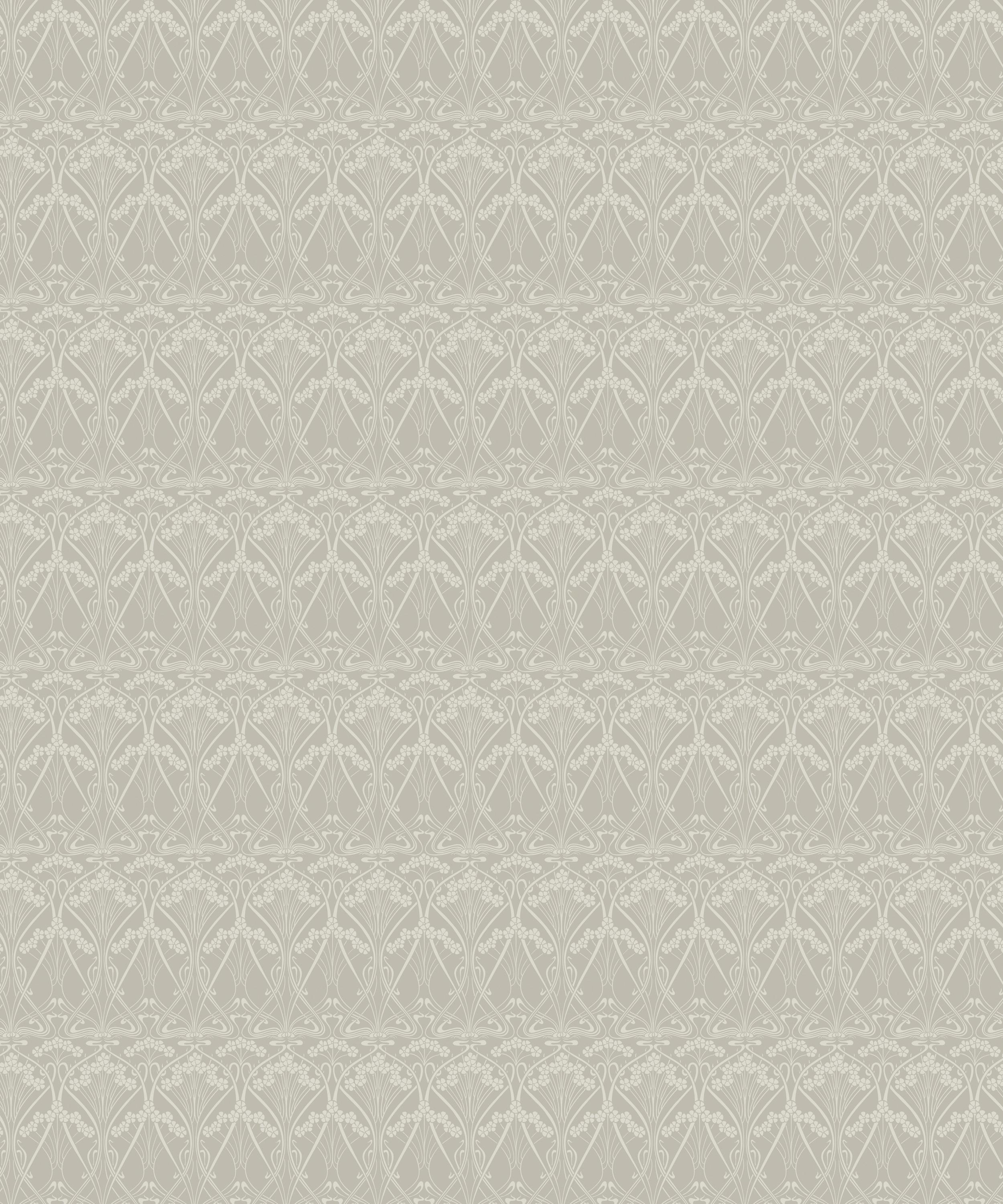 Liberty Interiors - Ianthe Mono Wallpaper in Pewter White image number 4