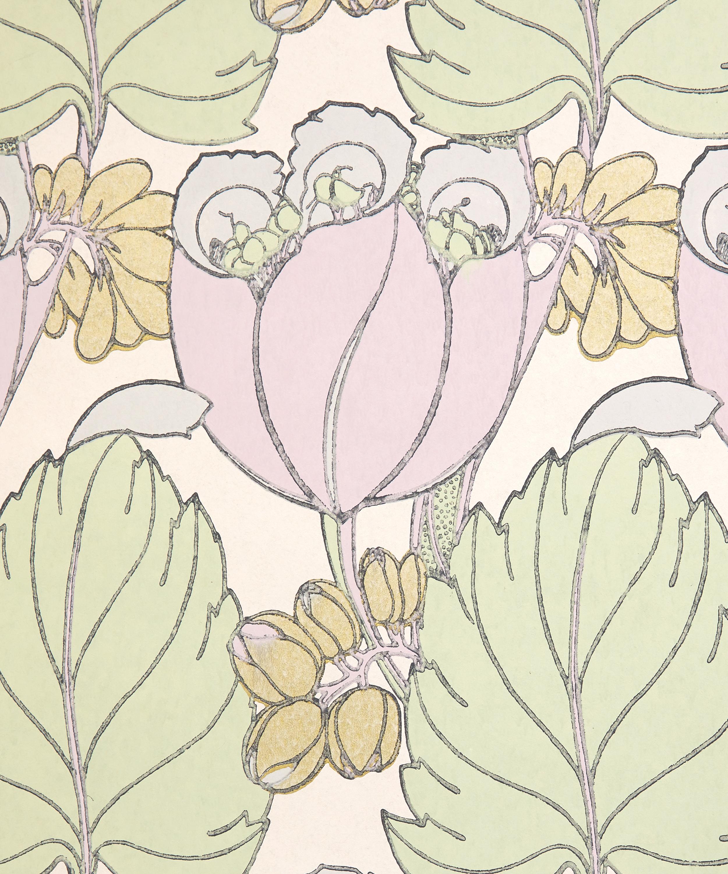 Liberty Interiors - Regency Tulip Wallpaper in Lichen