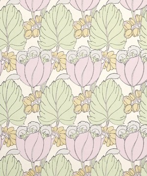 Liberty Interiors - Regency Tulip Wallpaper in Lichen image number 2