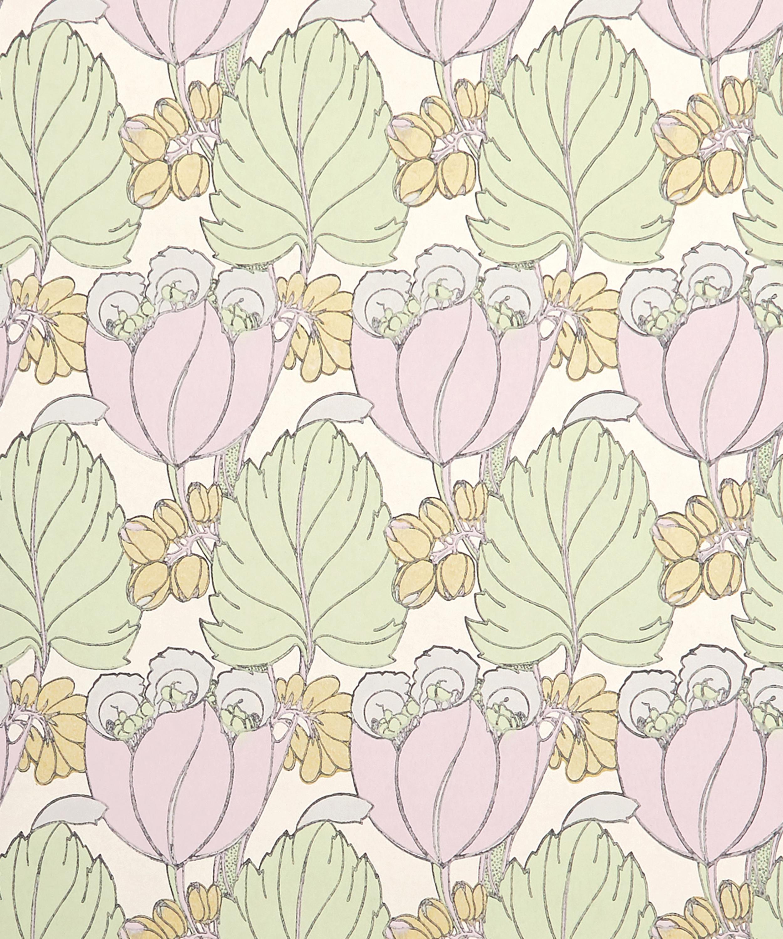 Liberty Interiors - Regency Tulip Wallpaper in Lichen image number 2