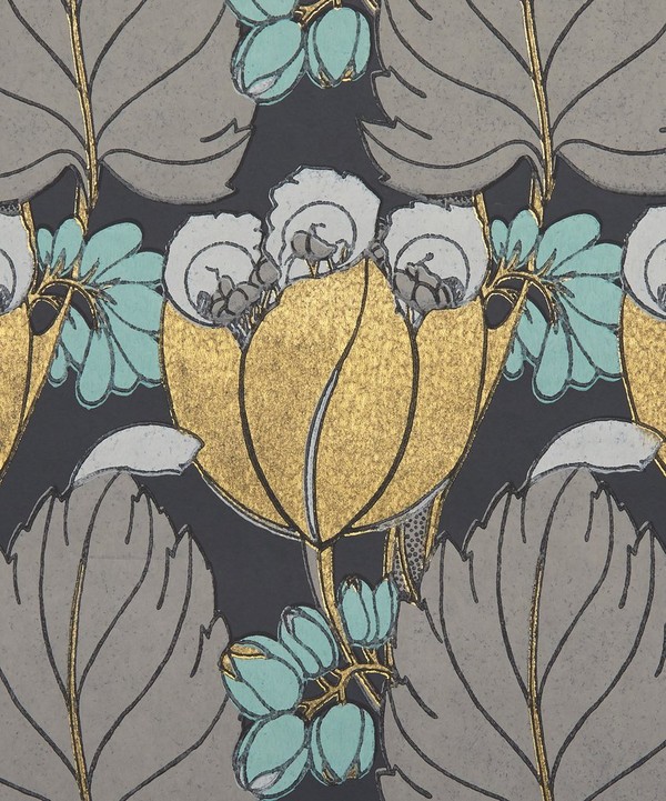 Liberty Interiors - Regency Tulip Wallpaper in Pewter