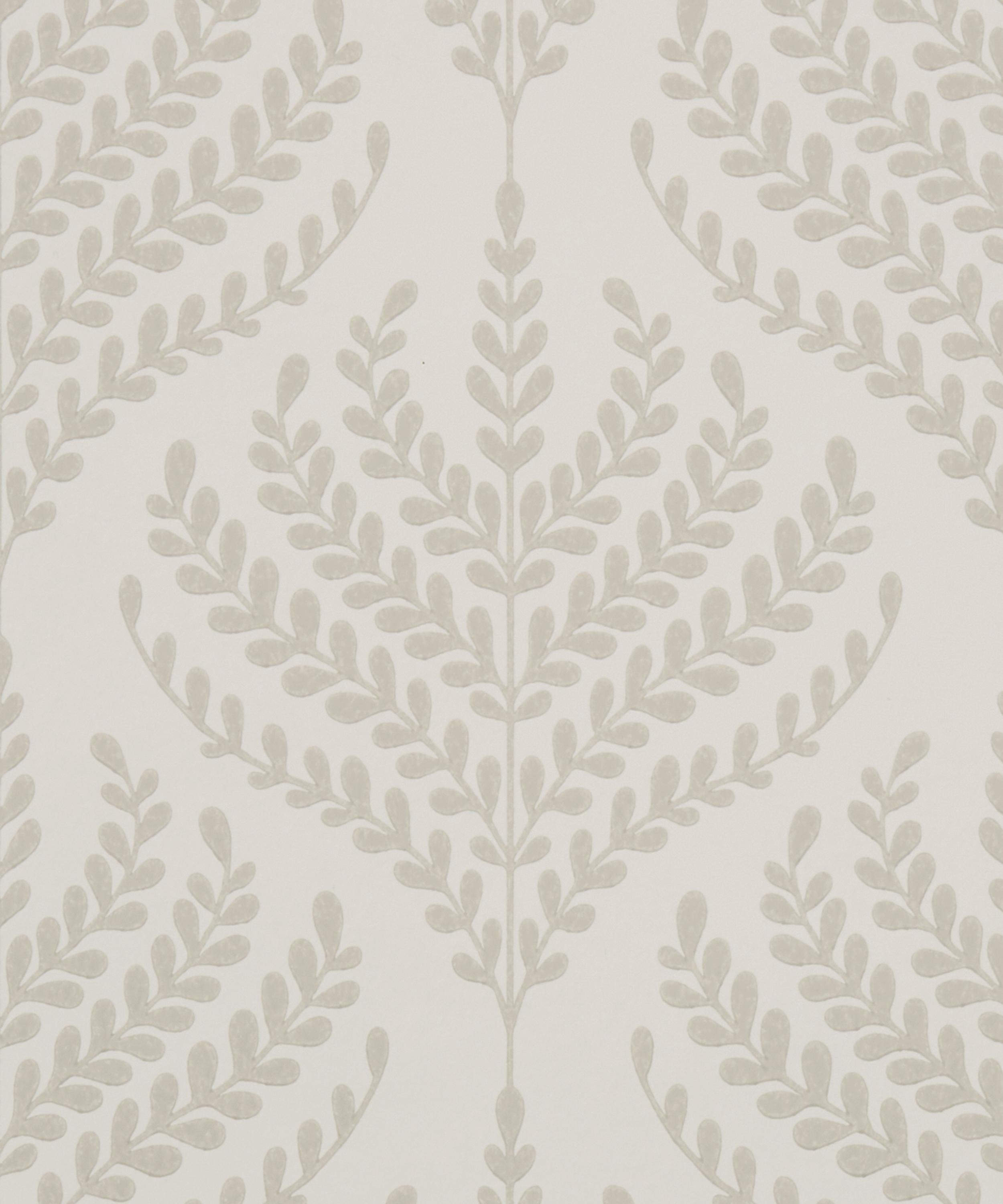Liberty Interiors - Paisley Fern Wallpaper in Pewter White