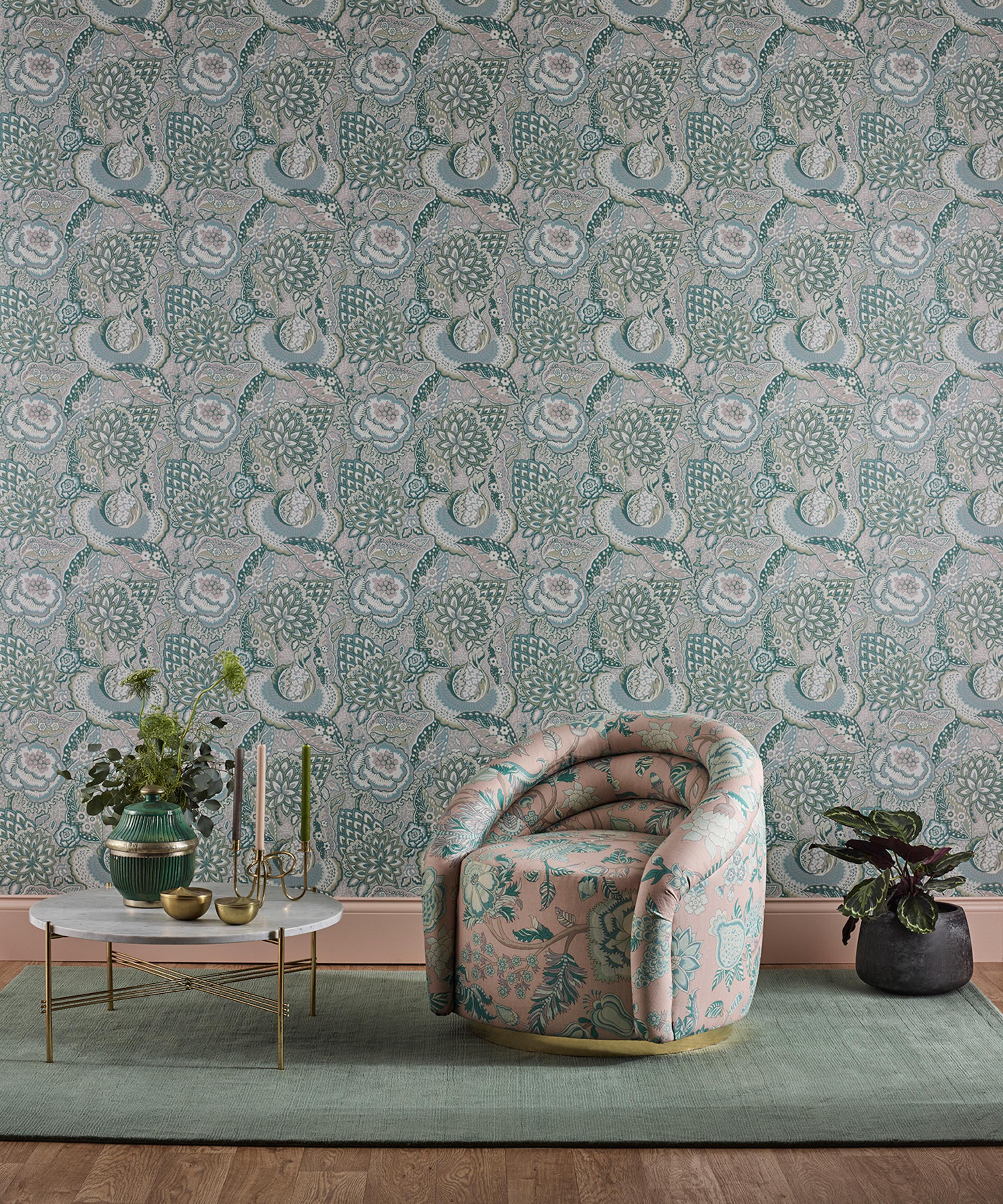 Liberty Interiors - Patricia Wallpaper in Jade image number 1