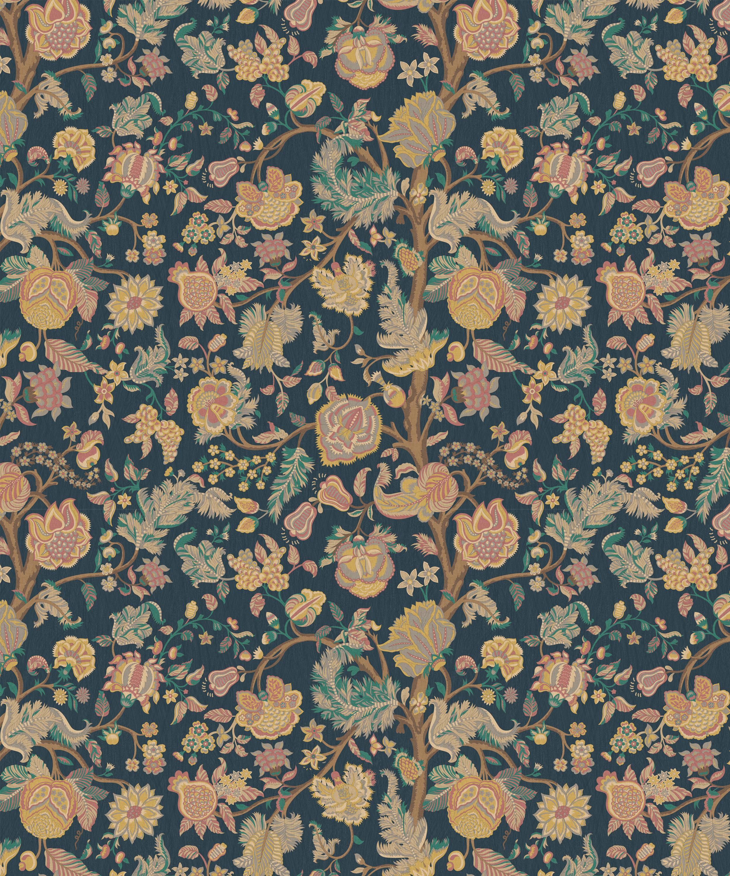Liberty Interiors - Palampore Trail Wallpaper in Pewter Blue image number 4