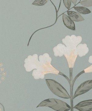 Liberty Interiors - Wallpaper Swatch - Botanical Stripe in Pewter image number 1