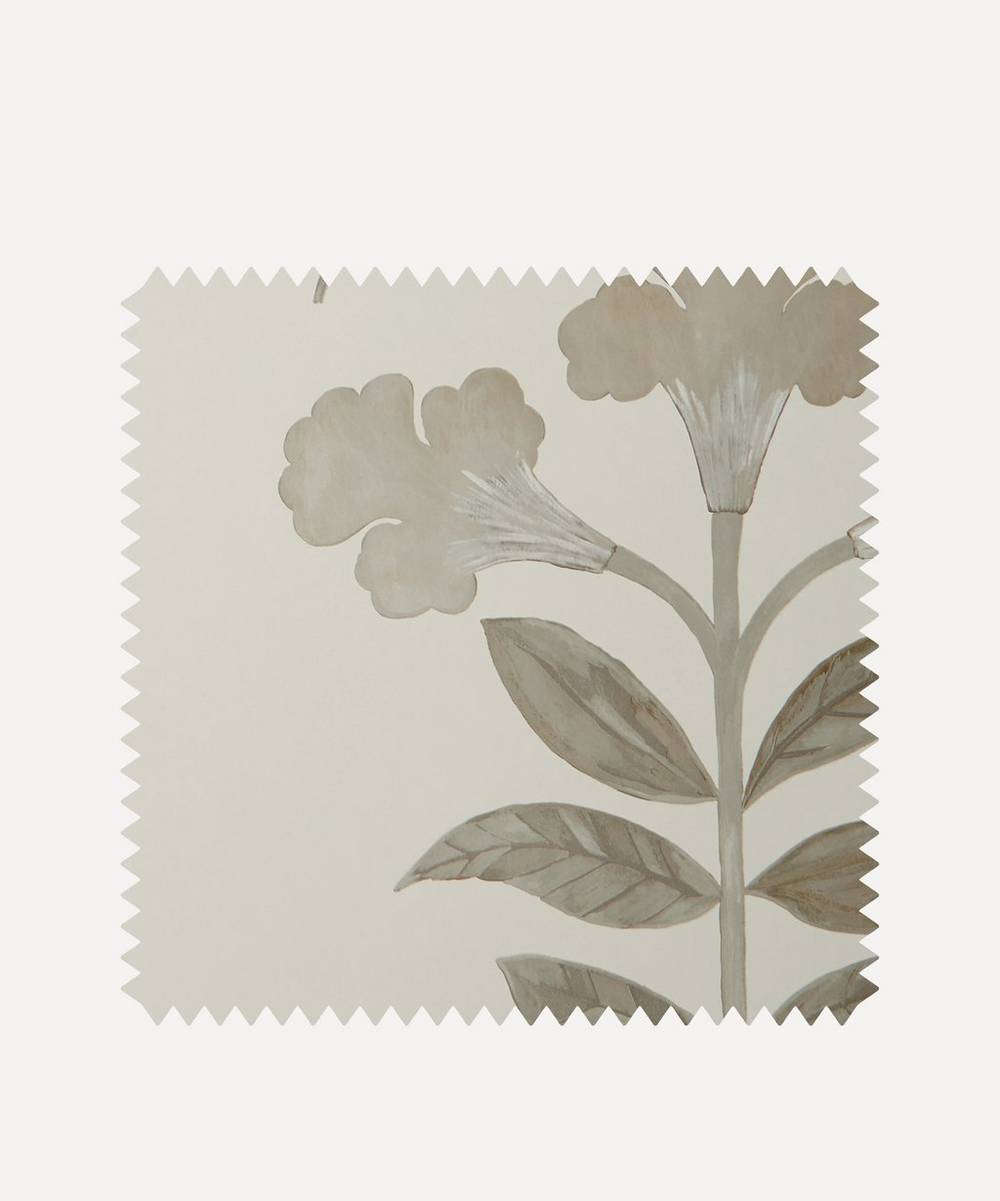 Liberty Interiors - Wallpaper Swatch - Botanical Stripe in Pewter White