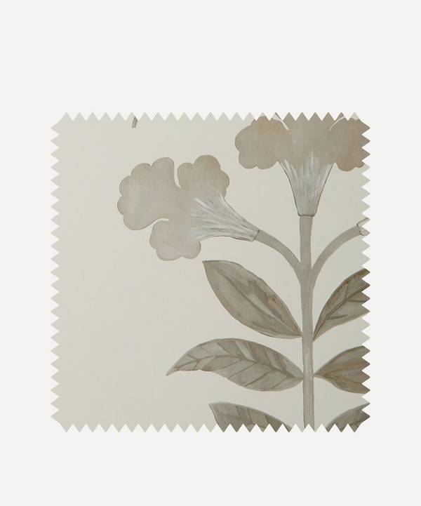 Liberty Interiors - Wallpaper Swatch - Botanical Stripe in Pewter White image number 0