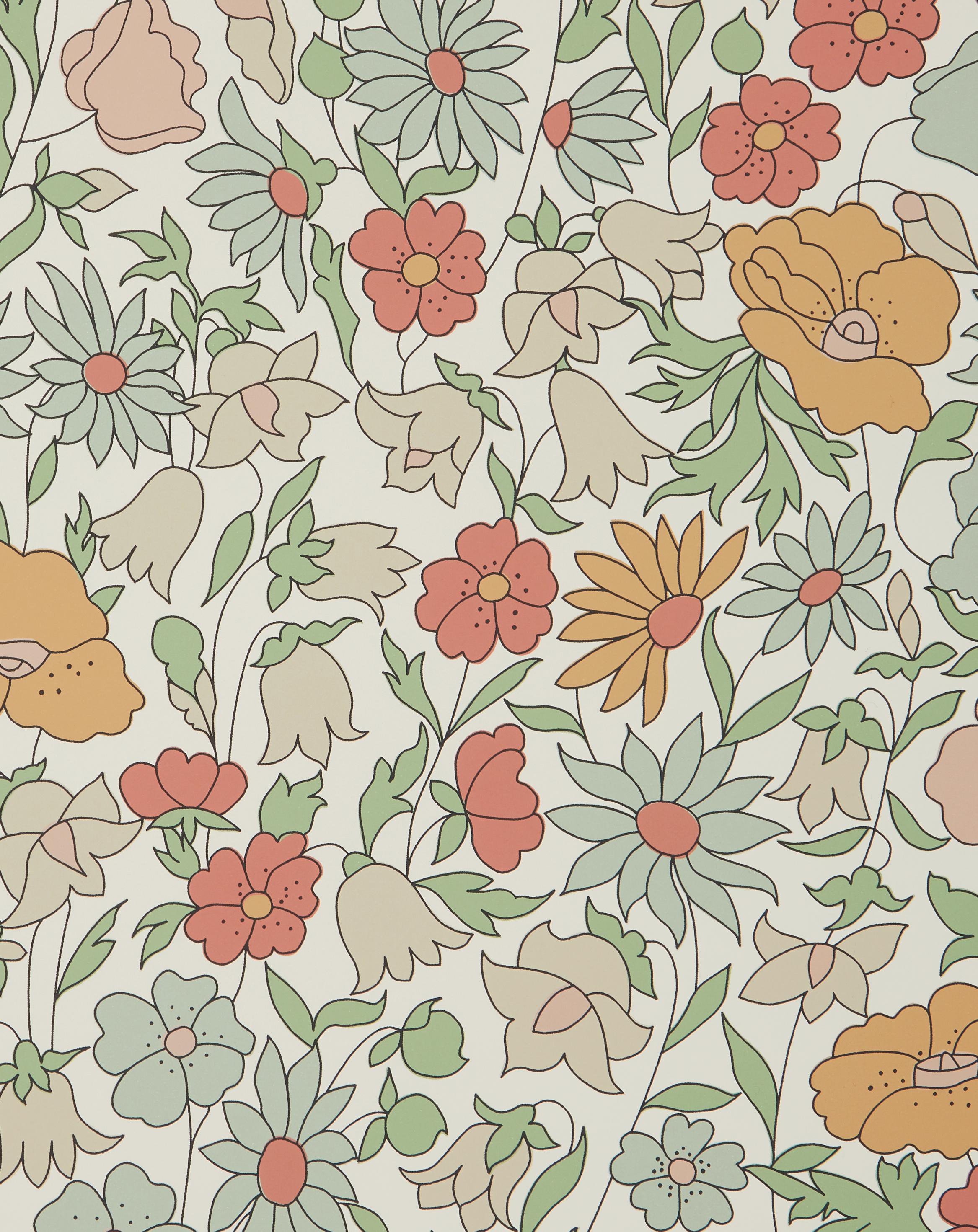 Liberty Interiors - Wallpaper Swatch - Poppy Meadowfield in Lichen image number 1