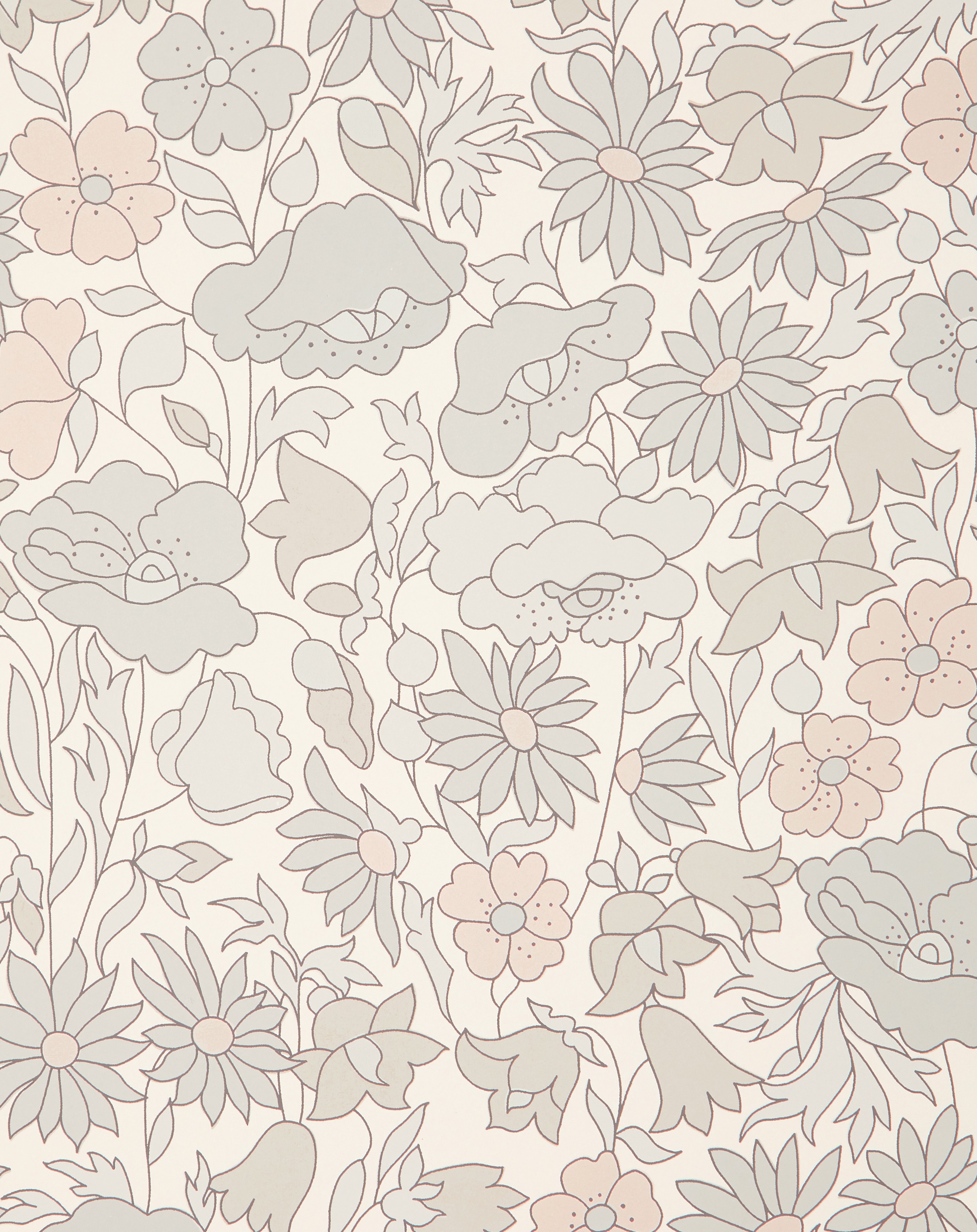 Liberty Interiors - Wallpaper Swatch - Poppy Meadowfield in Pewter image number 1