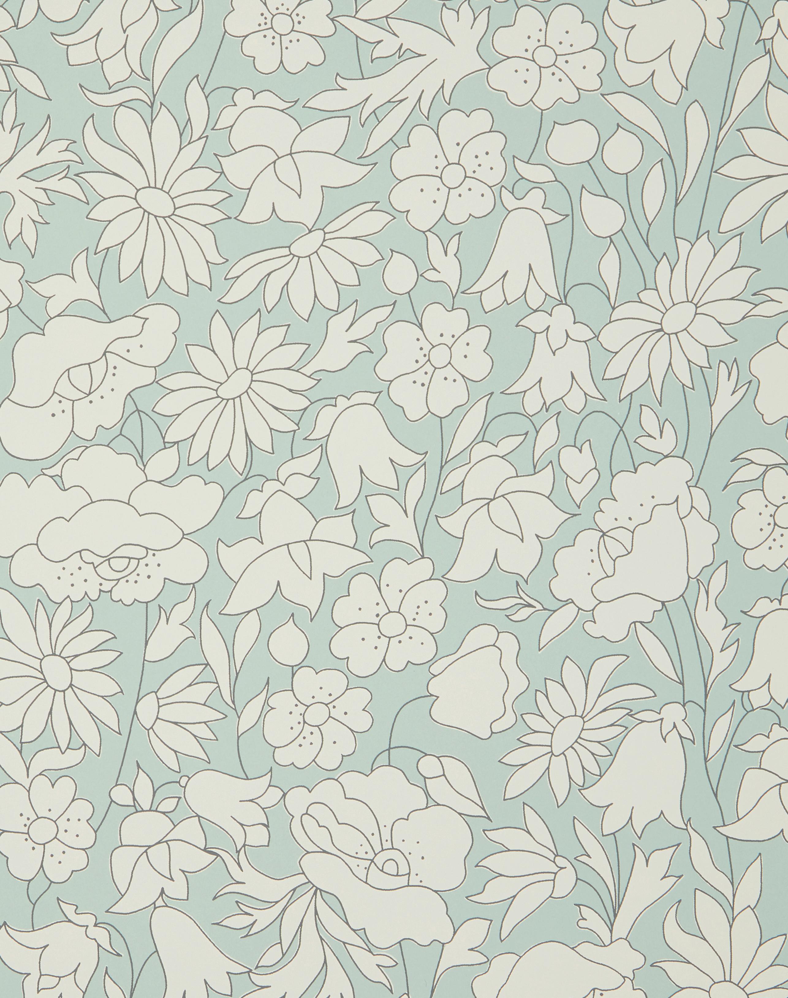 Liberty Interiors - Wallpaper Swatch - Poppy Meadow in Salvia image number 1