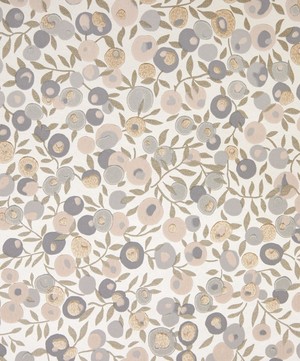 Liberty Interiors - Wallpaper Swatch - Wiltshire Blossom in Pewter Gold image number 1