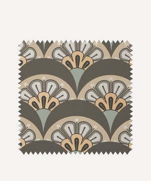 Liberty Interiors - Wallpaper Swatch - Deco Scallop in Pewter image number 0