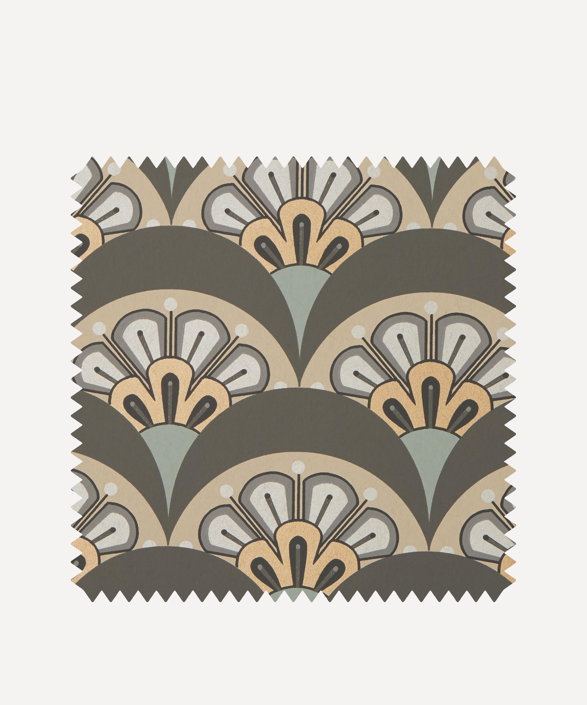 Liberty Interiors - Wallpaper Swatch - Deco Scallop in Pewter image number 0