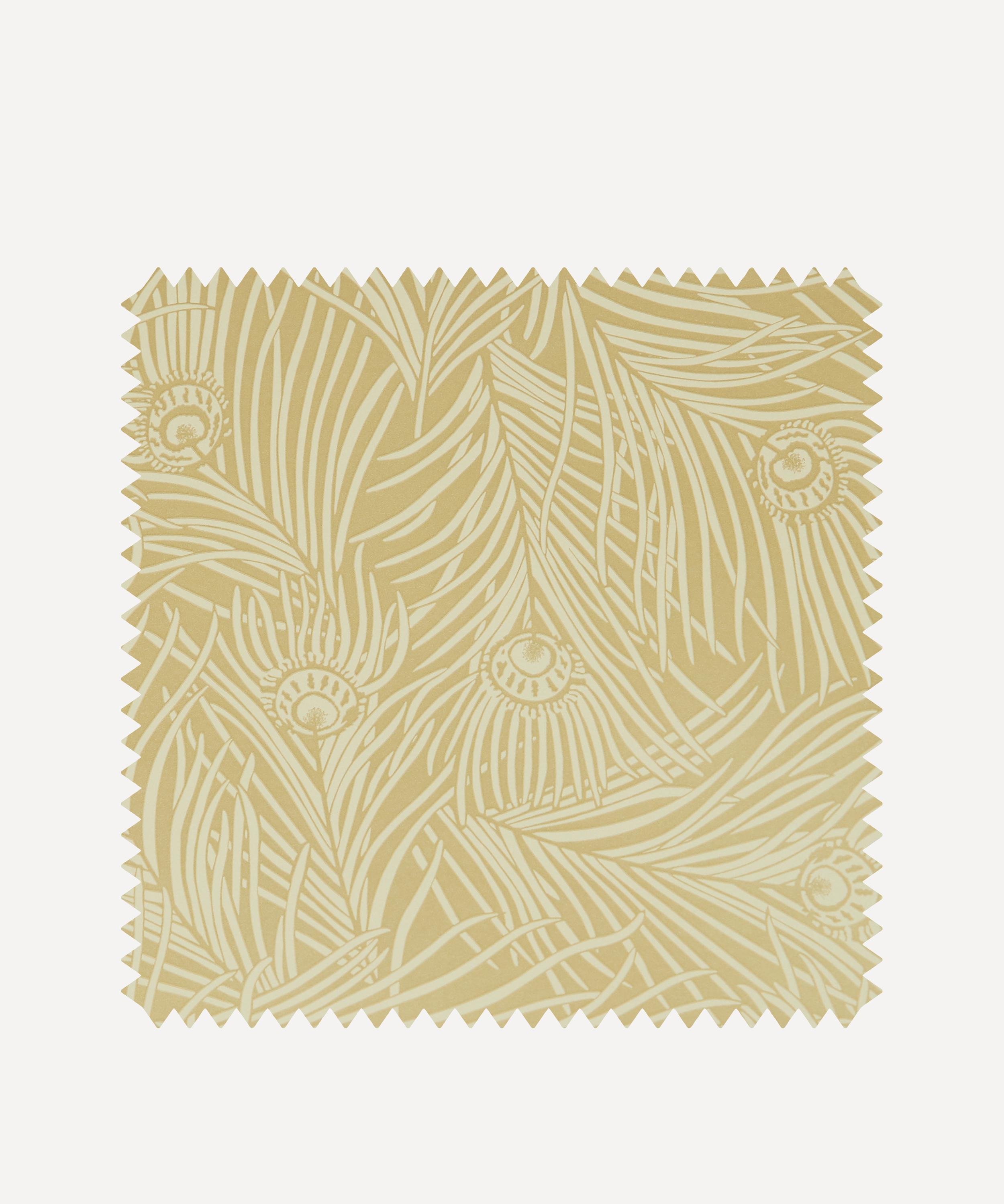 Liberty Interiors - Wallpaper Swatch - Hera Plume in Pewter Gold image number 0
