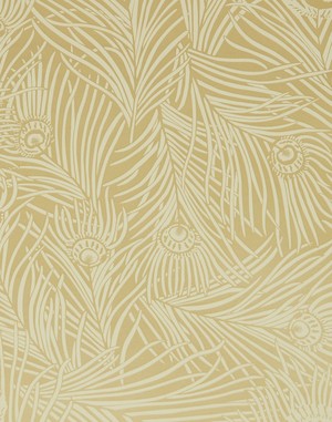 Liberty Interiors - Wallpaper Swatch - Hera Plume in Pewter Gold image number 1
