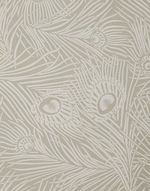 Liberty Interiors - Wallpaper Swatch - Hera Plume in Pewter White image number 1