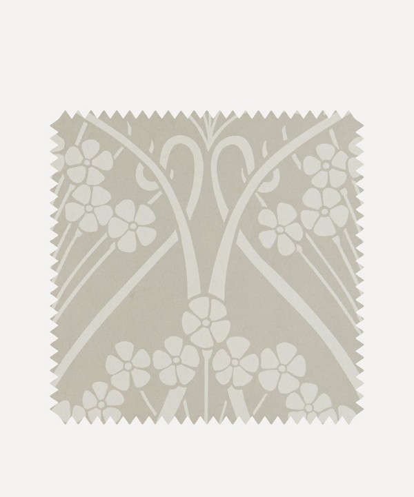 Liberty Interiors - Wallpaper Swatch - Ianthe Mono in Pewter White image number null
