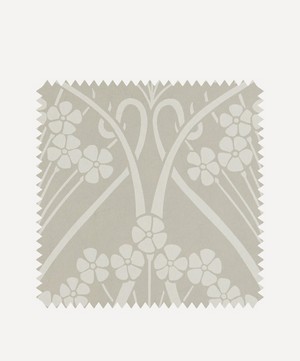 Liberty Interiors - Wallpaper Swatch - Ianthe Mono in Pewter White image number 0