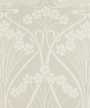 Liberty Interiors - Wallpaper Swatch - Ianthe Mono in Pewter White image number 1