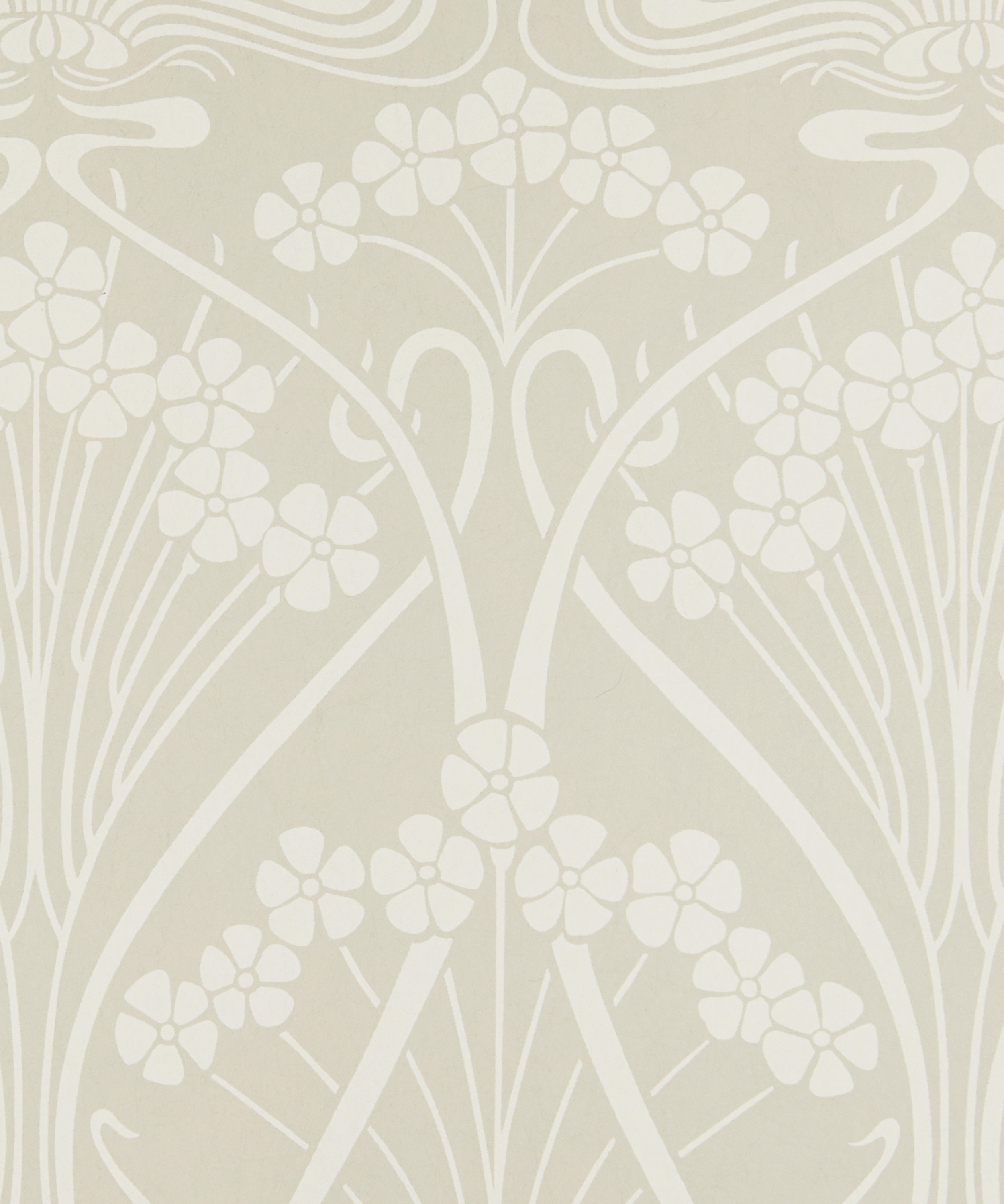Liberty Interiors - Wallpaper Swatch - Ianthe Mono in Pewter White image number 1
