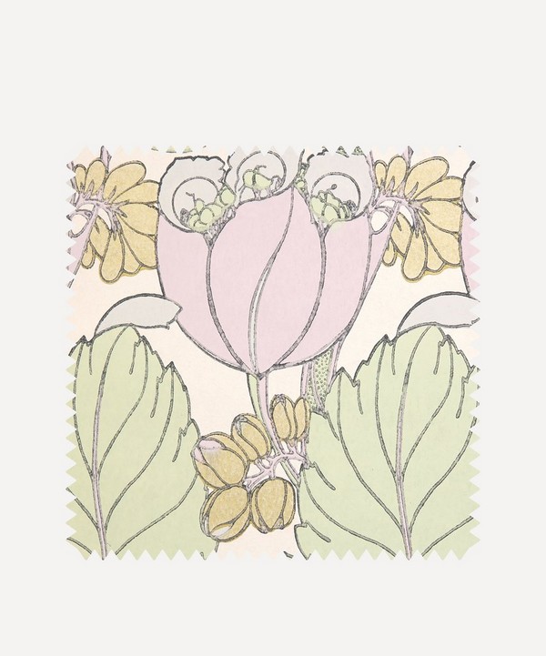 Liberty Interiors - Wallpaper Swatch - Regency Tulip in Lichen image number null