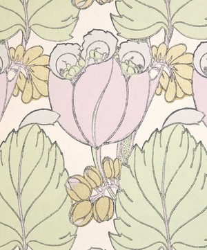 Liberty Interiors - Wallpaper Swatch - Regency Tulip in Lichen image number 1