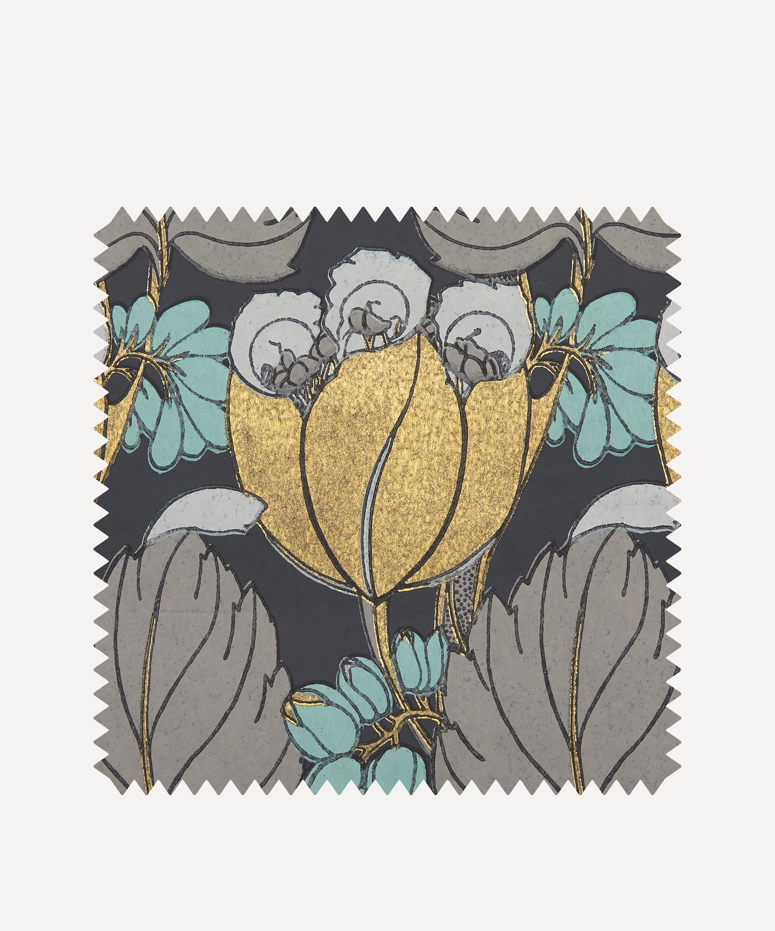 Liberty Interiors - Wallpaper Swatch - Regency Tulip in Pewter image number 0