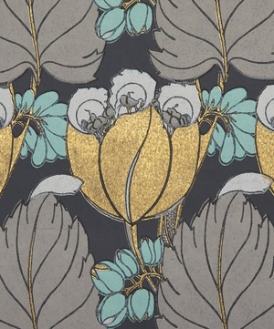Liberty Interiors - Wallpaper Swatch - Regency Tulip in Pewter image number 1