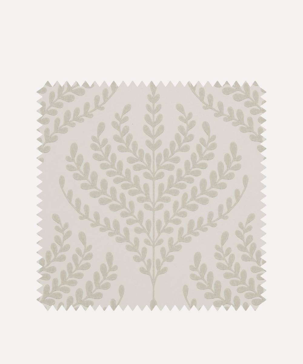 Liberty Interiors - Wallpaper Swatch - Paisley Fern in Pewter White