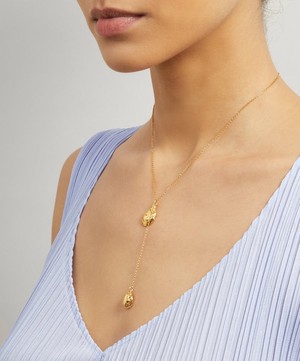 Alighieri - Gold-Plated Lunar Rocks Drop Pendant Necklace image number 1