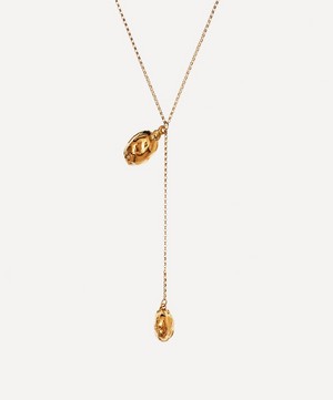 Alighieri - Gold-Plated Lunar Rocks Drop Pendant Necklace image number 2