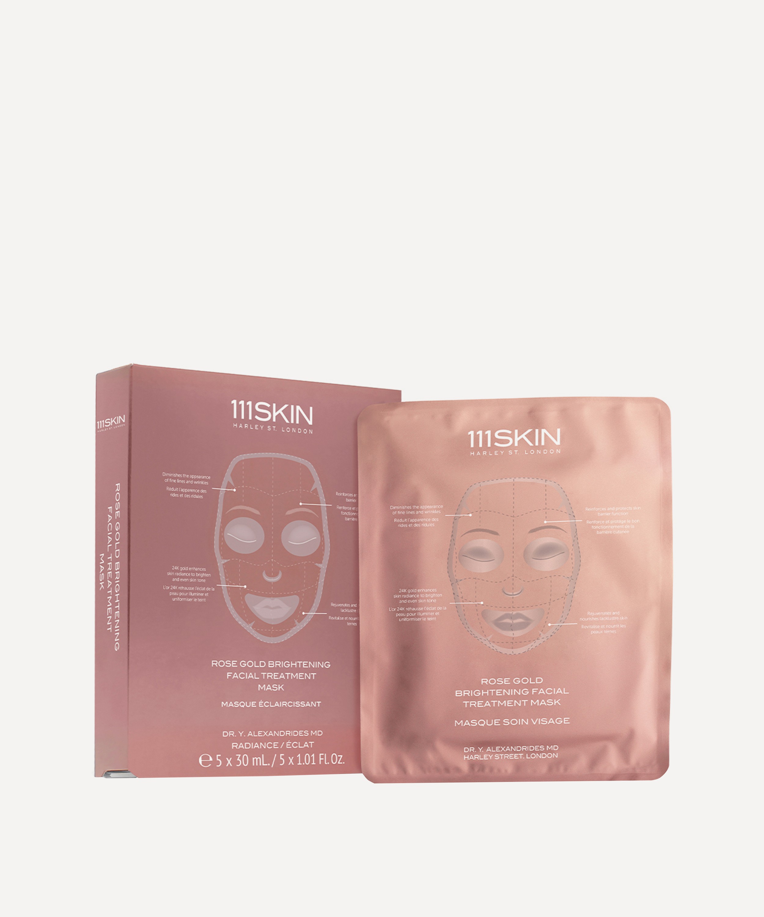111SKIN - Rose Gold Brightening Facial Treatment Mask 5 x 30ml image number 0