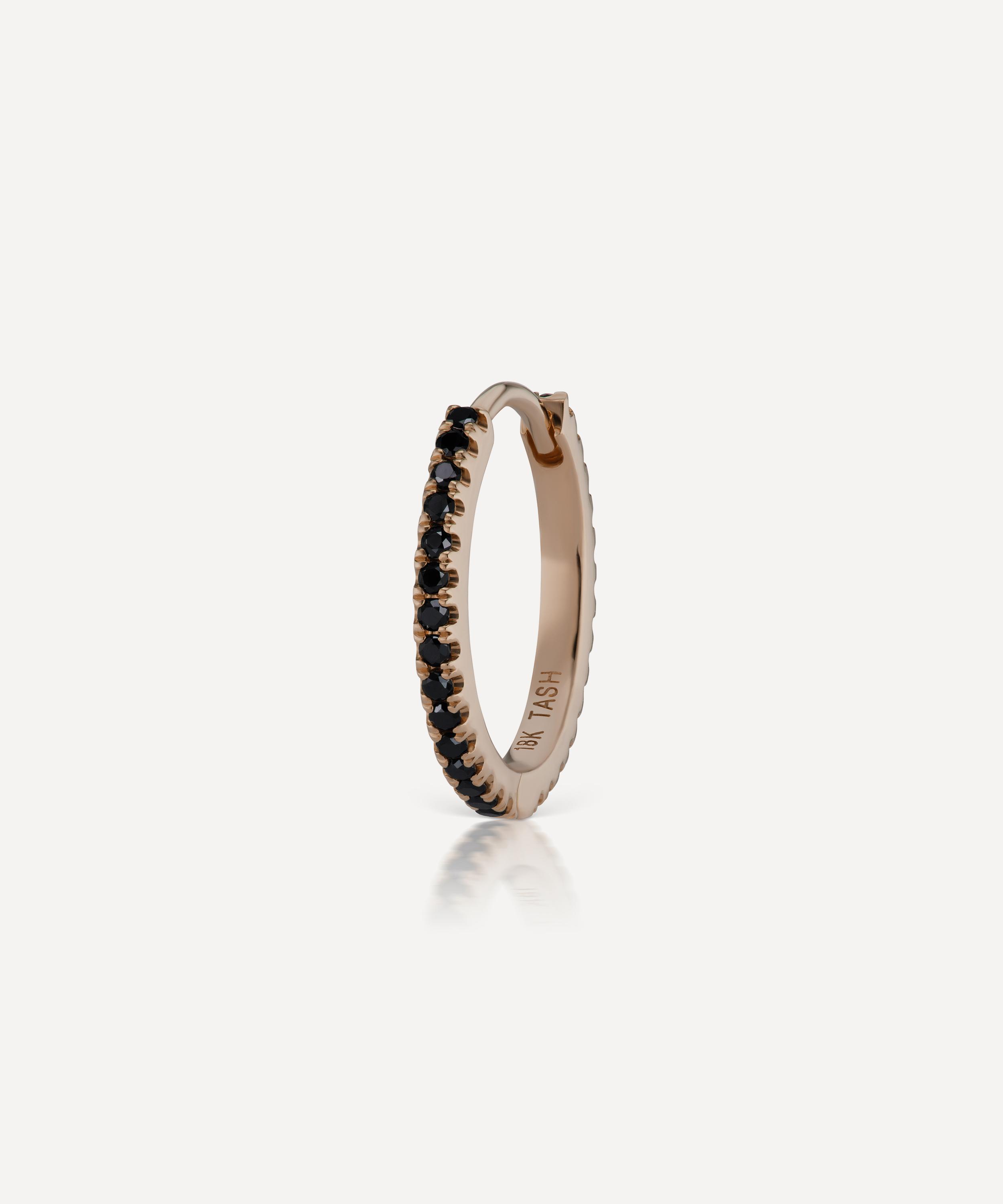 Maria Tash - 18ct 11mm Black Diamond Eternity Hoop Earring image number 0