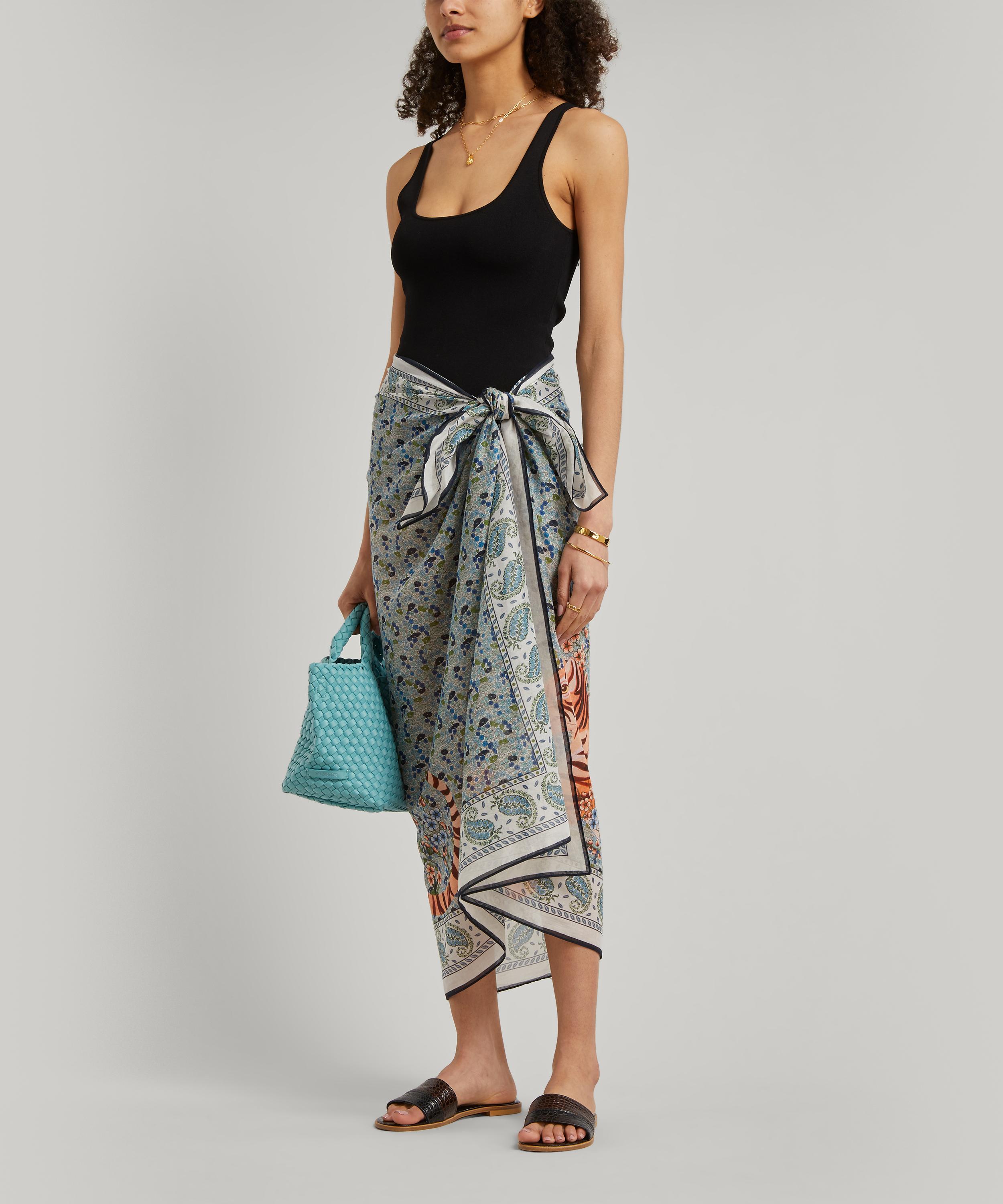Liberty - Tiger Poppy Persia 147 x 111cm Cotton Sarong image number 1