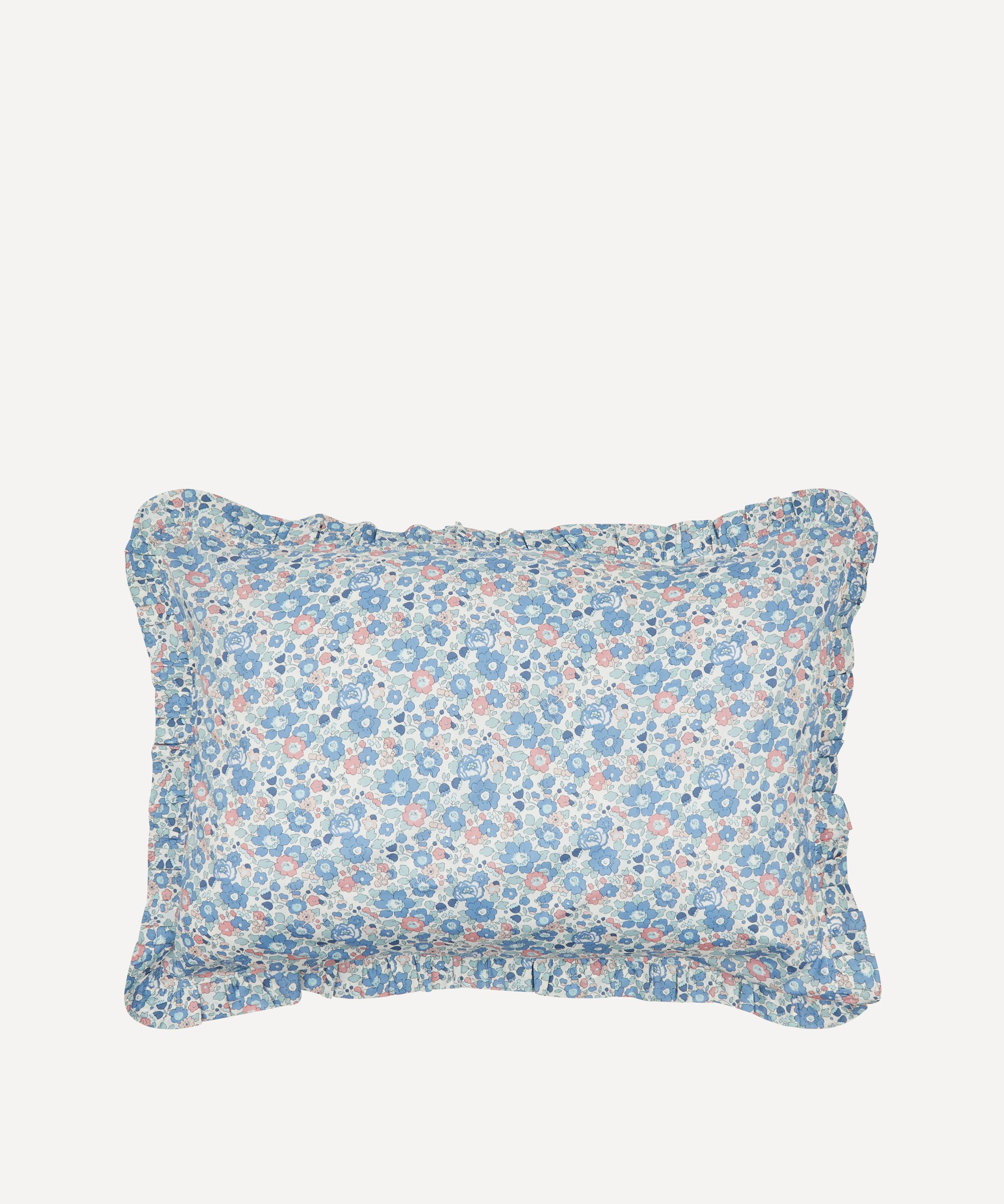 Coco & Wolf Betsy Frill Edge Pillowcases Set Of Two In Blue
