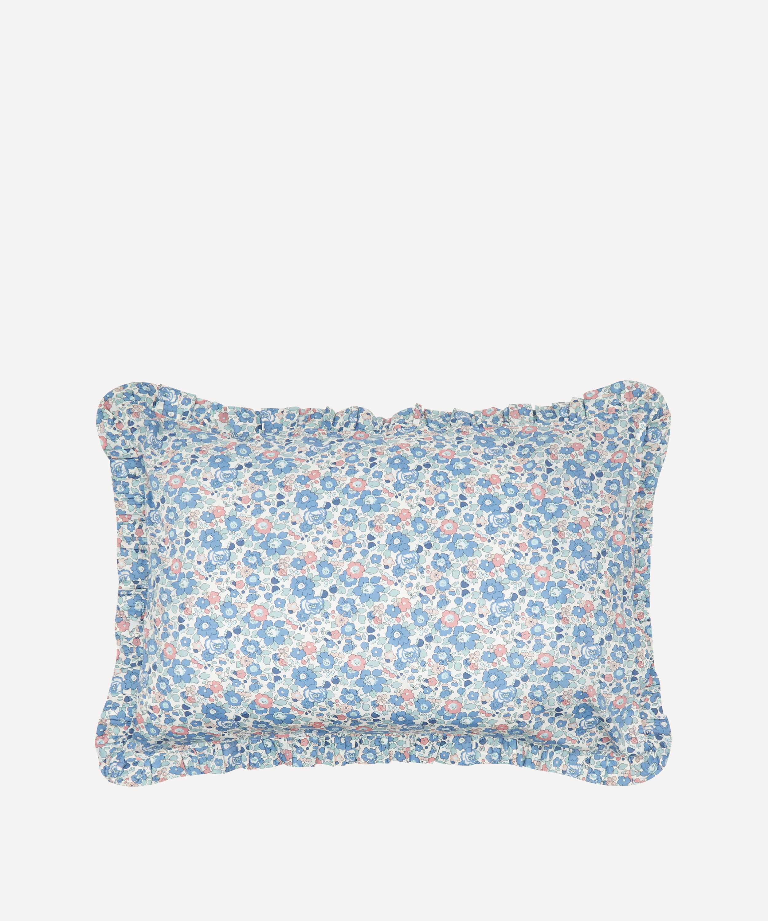 Coco & Wolf Betsy Frill Edge Pillowcases Set Of Two In Blue