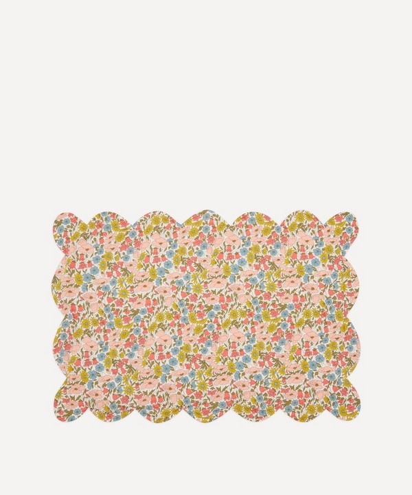 Coco & Wolf - Poppy and Daisy and Betsy Coral Scallop Placemat image number null