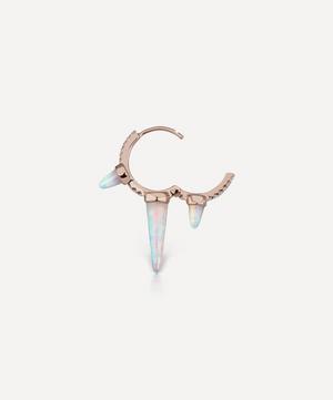 Maria Tash - 18ct 9.5mm Triple Long Opal Spike Diamond Eternity Hoop Earring image number 2