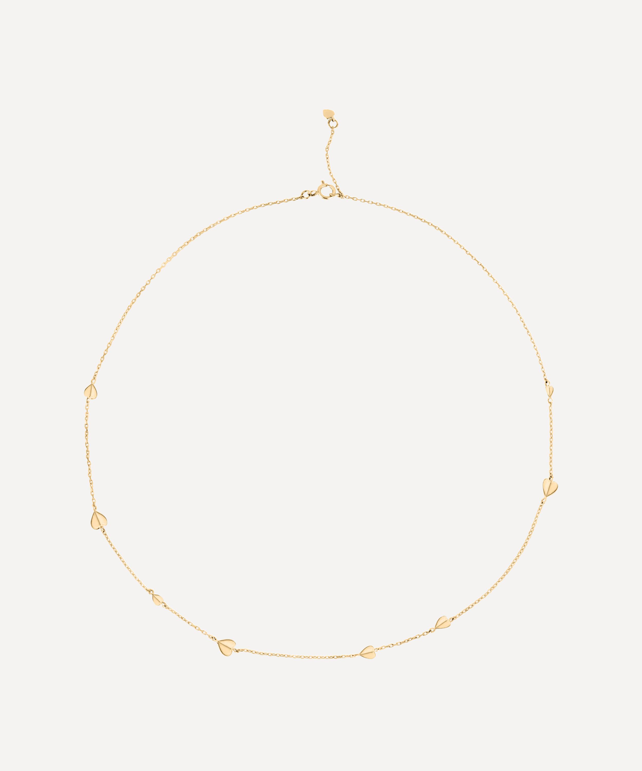 Dinny Hall - 9ct Gold Bijou Folded Heart Necklace