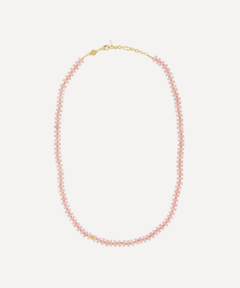 ANNI LU - Gold-Plated The Big Pink Beaded Necklace