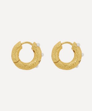 ANNI LU - Gold-Plated Gem in a Hoop Earrings image number 2